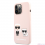 Apple iPhone 13 Pro Max Karl Lagerfeld and Choupette Liquid Silicone sleeve pink