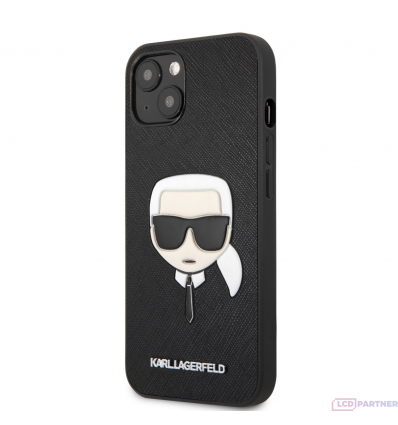 Apple iPhone 13 mini Karl Lagerfeld PU Saffiano Karl Head puzdro čierna