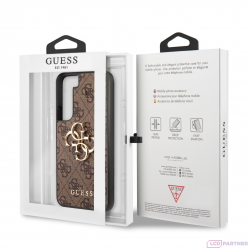 Samsung Galaxy S22 Guess PU 4G Metal Logo sleeve brown