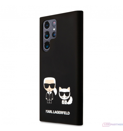 Samsung Galaxy S22 Ultra Karl Lagerfeld and Choupette Liquid Silicone sleeve black