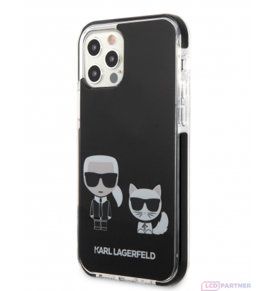 Apple iPhone 12/12 Pro Karl Lagerfeld TPE Karl and Choupette puzdro čierna