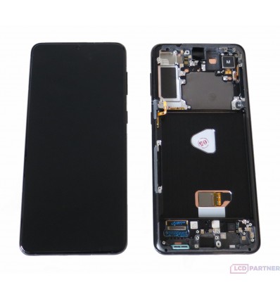 Samsung Galaxy S21 Plus 5G (SM-G996B) LCD displej + dotyková plocha + rám černá - originál