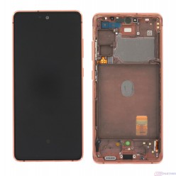 Samsung Galaxy S20 FE SM-G780F LCD displej + dotyková plocha + rám oranžová - originál