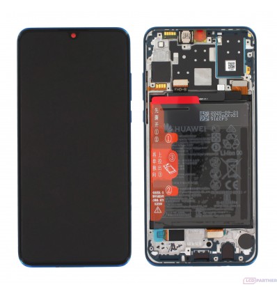 Huawei P30 Lite (MAR-LX1A) LCD displej + dotyková plocha + rám + malé diely modrá - originál