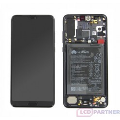 Huawei P20 Pro LCD displej + dotyková plocha + rám + malé díly černá - originál