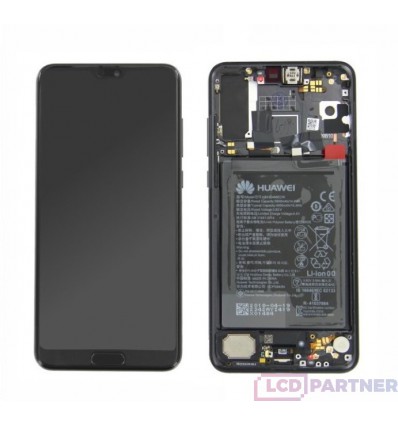 Huawei P20 Pro LCD + touch screen + Rahmen + Kleinteile schwarz - original