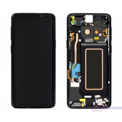 Samsung Galaxy S9 G960F LCD displej + dotyková plocha + rám černá - originál