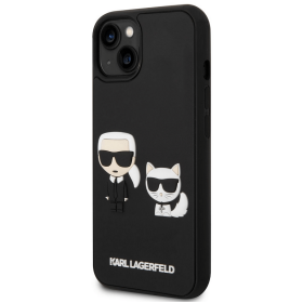 Apple iPhone 14 Karl Lagerfeld and Choupette 3D puzdro čierna