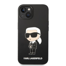 Apple iPhone 14 Karl Lagerfeld Liquid Silicone Ikonik NFT puzdro čierna