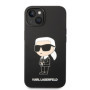 Apple iPhone 14 Karl Lagerfeld Liquid Silicone Ikonik NFT puzdro čierna