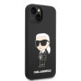 Apple iPhone 14 Karl Lagerfeld Liquid Silicone Ikonik NFT puzdro čierna
