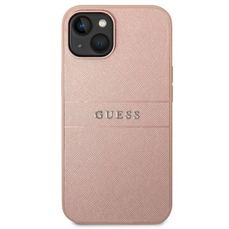Apple iPhone 14 Plus Guess PU Leather Saffiano puzdro ružová