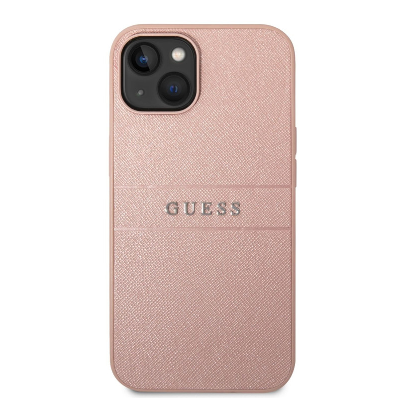 Apple iPhone 14 Pro Guess PU Leather Saffiano puzdro ružová