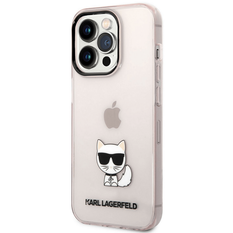 Apple iPhone 14 Pro Max Karl Lagerfeld Choupette Logo puzdro ružová