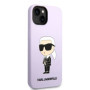 Apple iPhone 14 Plus Karl Lagerfeld Liquid Silicone Ikonik NFT puzdro fialová