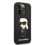 Apple iPhone 14 Pro Karl Lagerfeld Liquid Silicone Ikonik NFT puzdro čierna