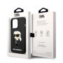 Apple iPhone 14 Pro Max Karl Lagerfeld Liquid Silicone Ikonik NFT puzdro čierna