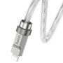 hoco. U113 PD silicone charging cable 20W USB-C - IP 1m silver