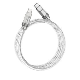 hoco. U113 100W Ladekabel Typ-C zu Typ-C silber 1m