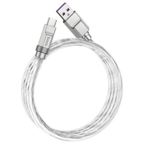 hoco. U113 100W silicone charging data cable Type-C silver