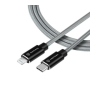 Tactical Gyors kötél aramid töltőkábel USB-C a Lightning MFi-hez 1 m szürke