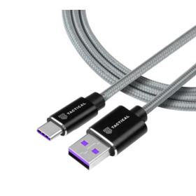 Tactical Gyors kötél aramid töltőkábel USB-A - USB-C 1m szürke