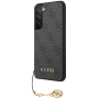 Samsung Galaxy S23 Guess 4G Charms-Hülle grau