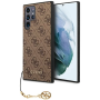 Samsung Galaxy S23 Ultra Guess 4G Charms pouzdro hnědá