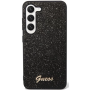Samsung Galaxy S23 Guess PC/TPU Glitter Flakes Metal Logo puzdro čierna