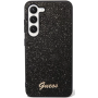 Samsung Galaxy S23 Plus Guess PC/TPU Glitter Flakes Metal Logo pouzdro černá