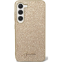 Samsung Galaxy S23 Guess PC/TPU Glitter Flakes Metal Logo-Hülle gold