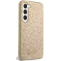 Samsung Galaxy S23 Guess PC/TPU Glitter Flakes Metal Logo-Hülle gold