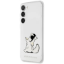 Samsung Galaxy S23 Karl Lagerfeld PC/TPU Choupette Eat pouzdro průsvitná
