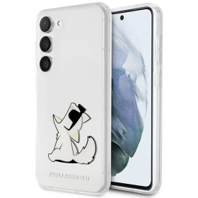 Samsung Galaxy S23 Karl Lagerfeld PC/TPU Choupette Eat Abdeckung transparent
