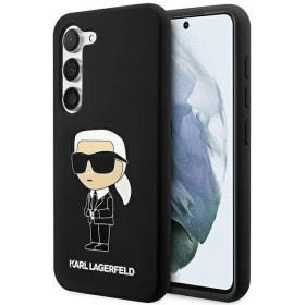 Samsung Galaxy S23 Karl Lagerfeld Liquid Silicone Ikonik NFT pouzdro černá
