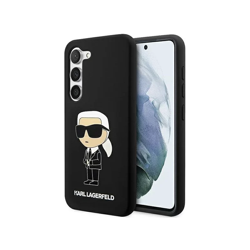 Samsung Galaxy S23 Karl Lagerfeld Liquid Silicone Ikonik NFT case black