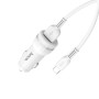 hoco. Z27 carcharger with type-c cable white