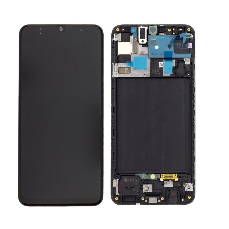 Samsung Galaxy A50 SM-A505FN LCD displej + dotyková plocha + rám černá - originál