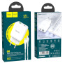 hoco. N5 dual port charger set type-c to lightning 20W white