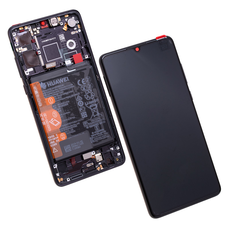 Huawei P30 (ELE-L09, ELE-L29) LCD + touch screen + Rahmen + Kleinteile schwarz - original
