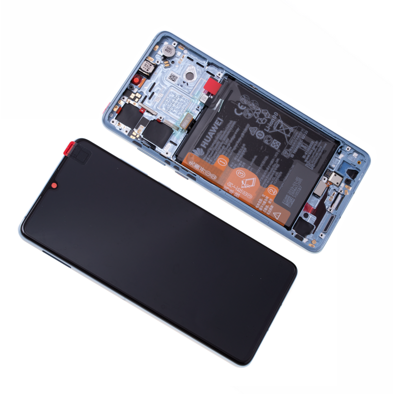 Huawei P30 (ELE-L09, ELE-L29) LCD displej + dotyková plocha + rám + malé diely crystal - originál
