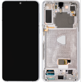 Samsung Galaxy S21 Plus 5G (SM-G996B) LCD displej + dotyková plocha + rám stříbrná - originál