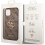 Apple iPhone 15 Guess PU 4G Metal Logo sleeve braun