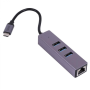 hoco. HB34 Gigabit-Netzwerkadapter Typ-C auf USB grau