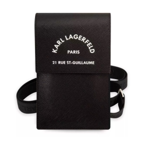 Karl Lagerfeld Saffiano Rue Saint Guillaume Wallet Phone Tasche schwarz