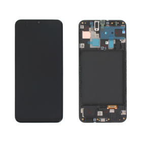 Samsung Galaxy A30 (SM-A305F) LCD displej + dotyková plocha + rám černá - originál