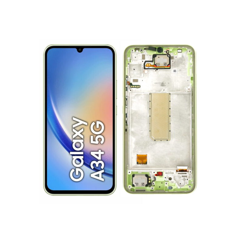 Samsung Galaxy A34 5G (SM-A346B) LCD + touch screen + front panel grün - original