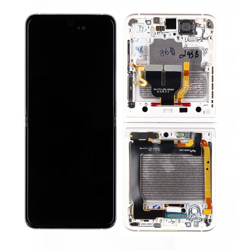Samsung Galaxy Z Flip 3 5G (SM-F711B) Vnitřní LCD krémová - originál