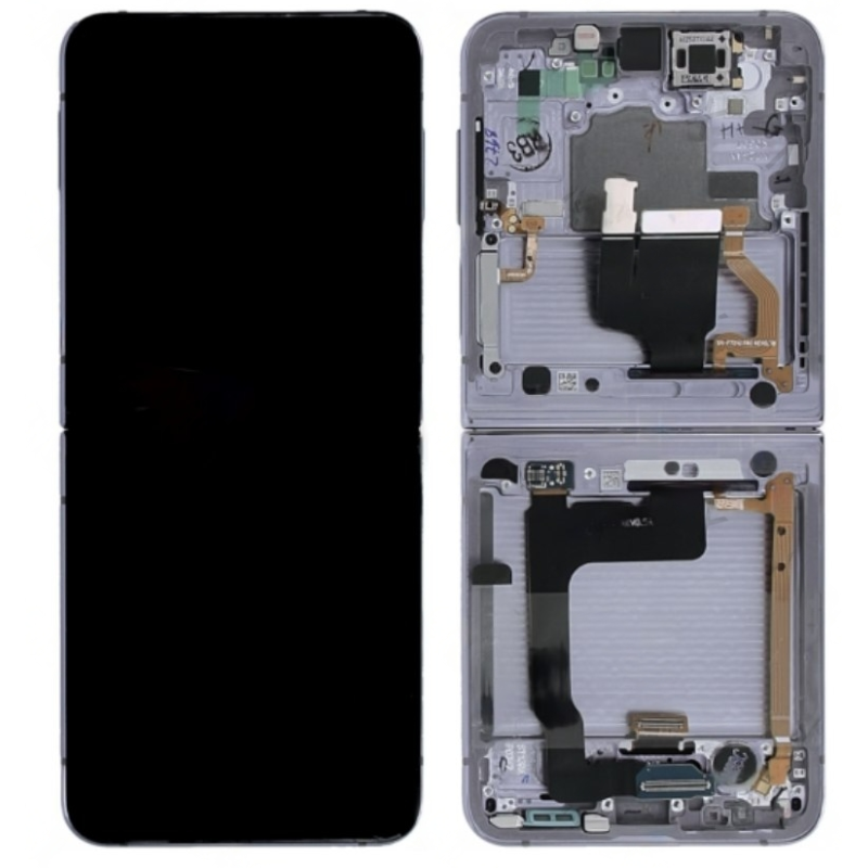 Samsung Galaxy Z Flip 4 5G 2022 (SM-F721B) Belső LCD fehér - eredeti