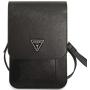 Guess PU Saffiano Triangle Logo Phone táska fekete